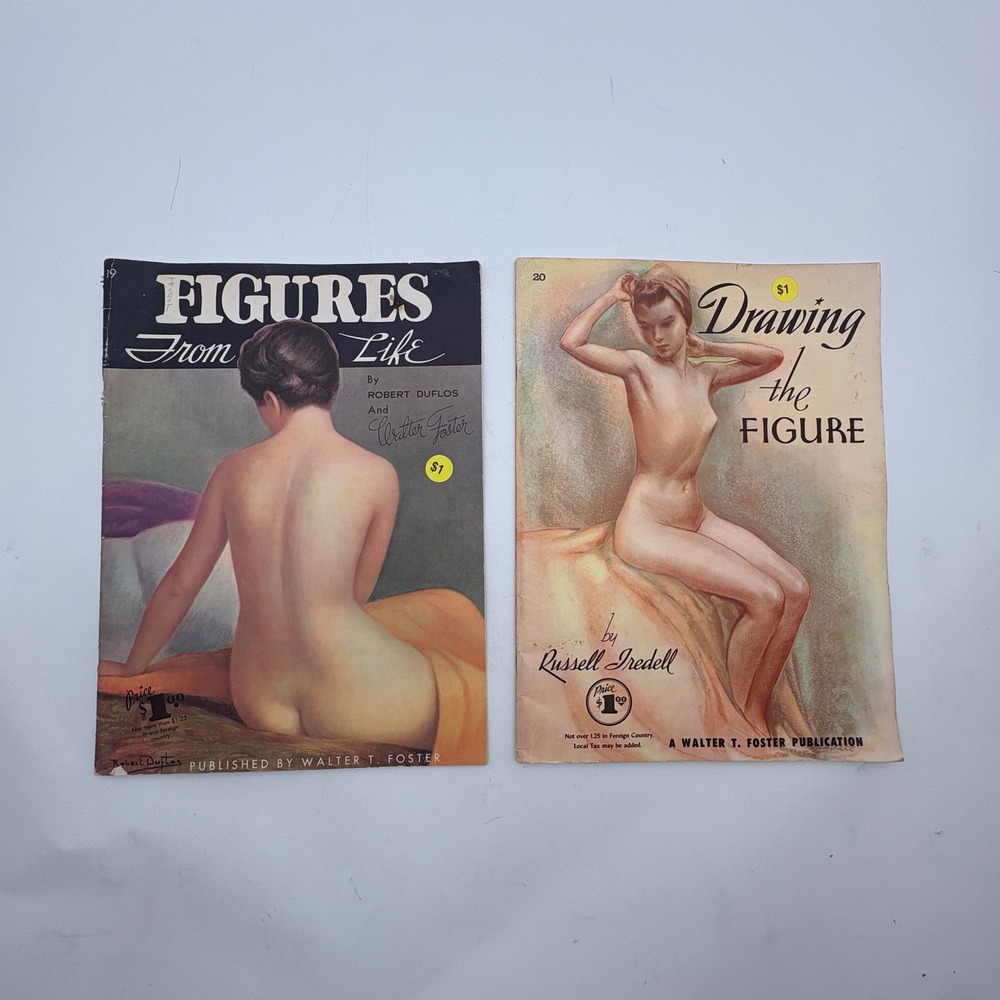 Vintage Walter Foster Art Books Figures From Life Drawing the Figure Set of 2